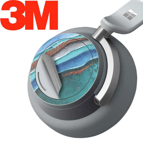 Turquoise Watercolor Geode Surface Headphones Skin